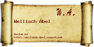 Wellisch Ábel névjegykártya